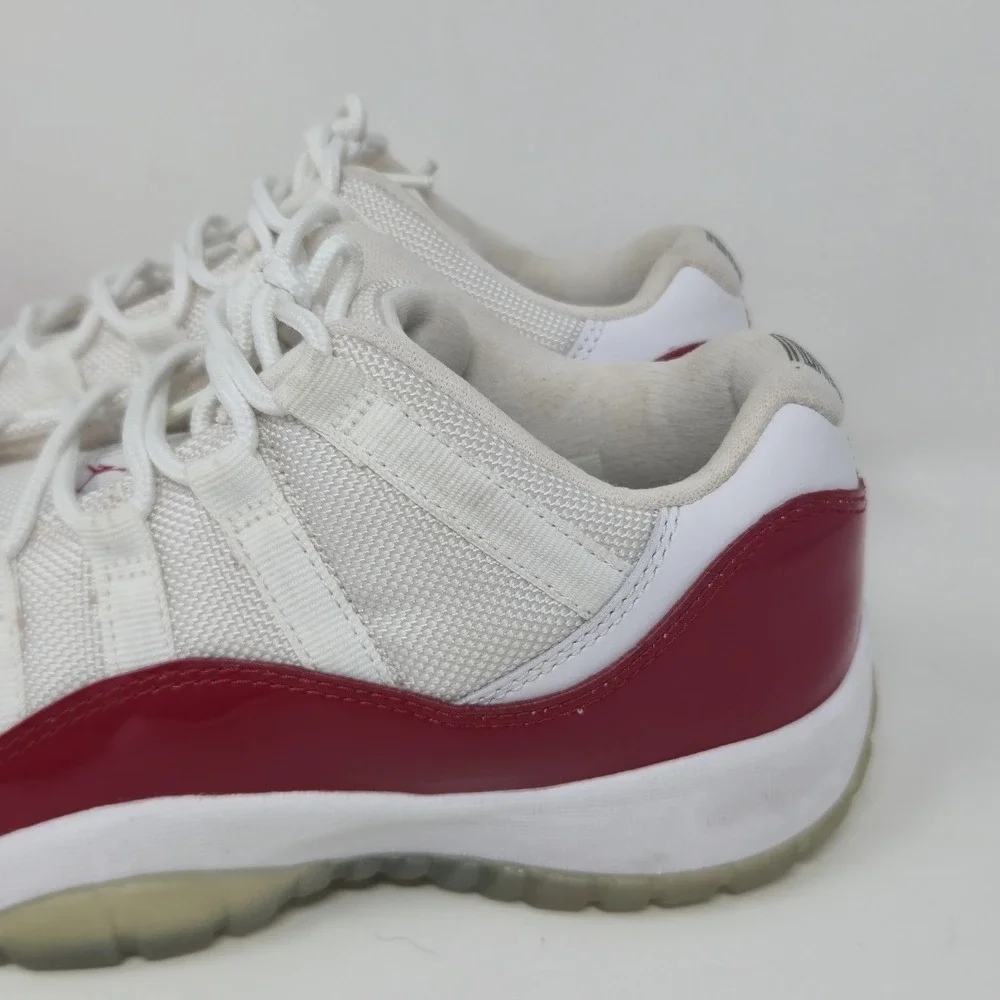 Air Jordan‎ 11 Retro Low Cherry 2016 White Red 528896-102 Size 7Y GS Women 8.5